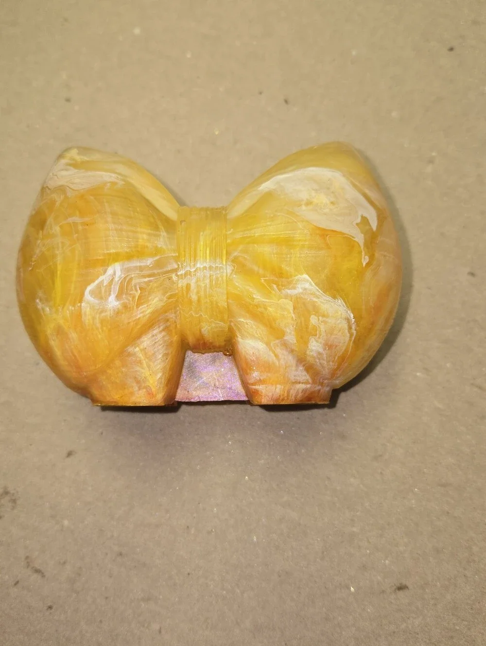 Yellow Bow Makeup Brush Holder Organizer